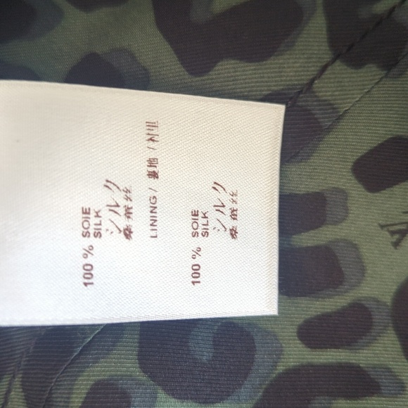 Louis Vuitton Green Leopard Print Ruched Silk Dress, 40 - Picture 5 of 7